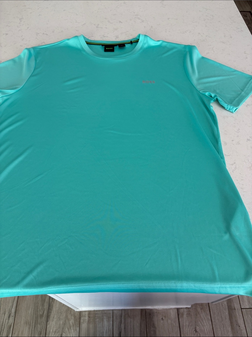 Boss Men's Jersey Shirt in Aqua Teal